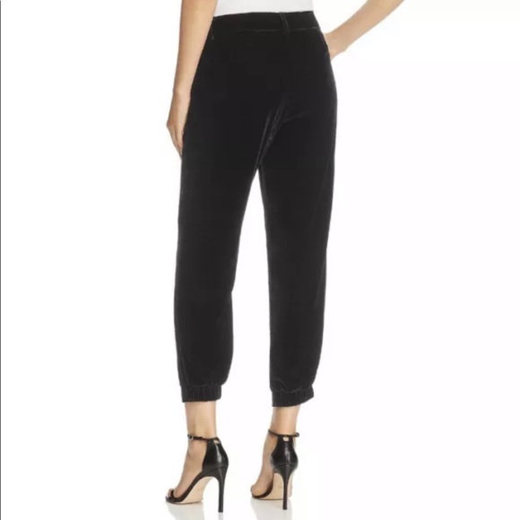 Parker Women's Morgan Velvet Jogger Pants Black New - Picture 2 of 5